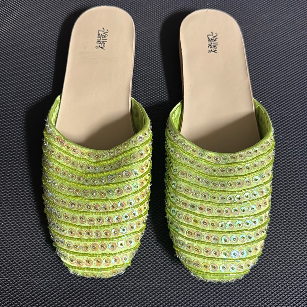 Women's Sequin Beaded Slip on Sandals
